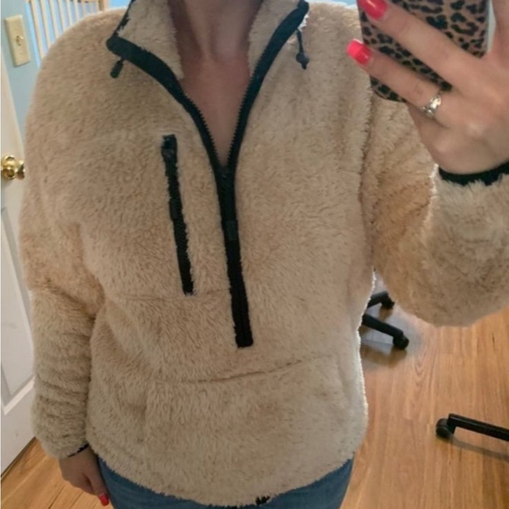 PINK Victoria's Secret Beige Fleece Jacket
